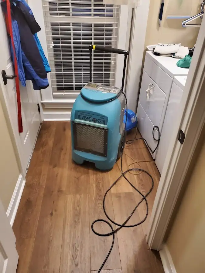 Commercial dehumidifier deployed for Flood Damage Cleanup in West Haverstraw